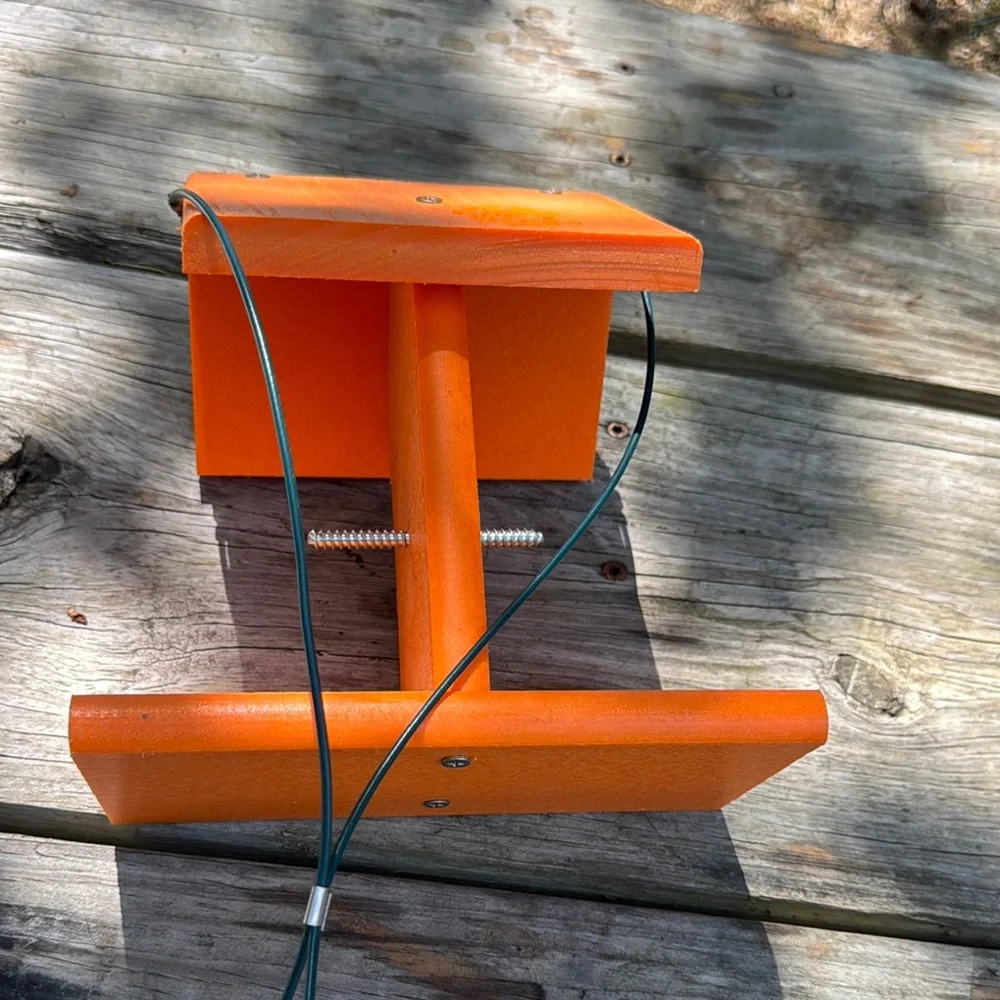 Going Green Bright Orange Hanging Bird Feeder